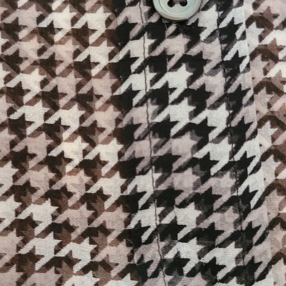 Equipment Grey Houndtooth Pure Silk Blouse - Picture 7 of 9